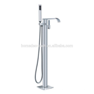Free Standing Floor Mounted Bathroom Tub Filler Chrome Shower Faucet Mixer Tap